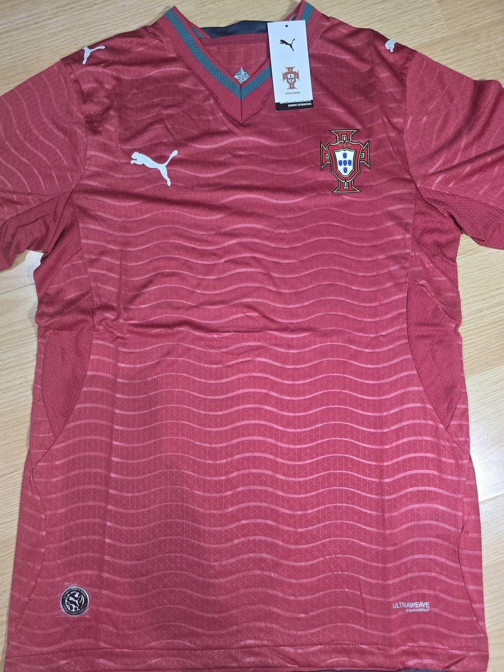 Puma Red Portugal Football Jersey with Crest